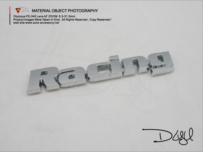 DL-LOGO056 RACING   3D  CAR  STICKER