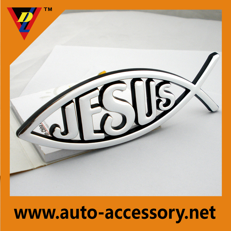 OEM service jesus fish car emblem adhesive