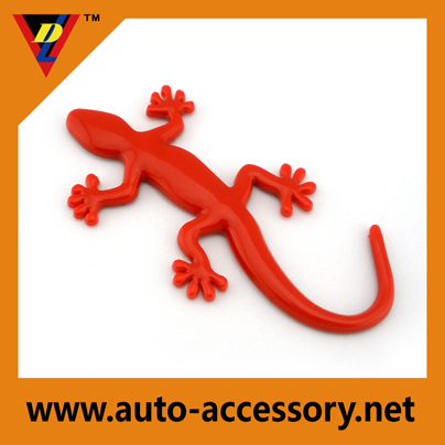 Red colro Gecko plastic chrome decals car logos pictures