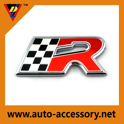 Flag R metal name badges vehicle emblems