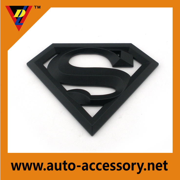 Matt black superman emblem badges design